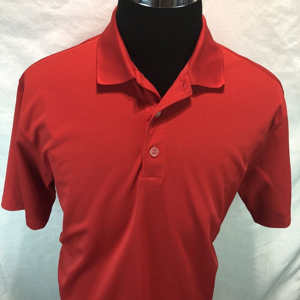 Nike Golf Fit Dry Red Short Sleeve Polo Shirt 128898-678 Large LL12